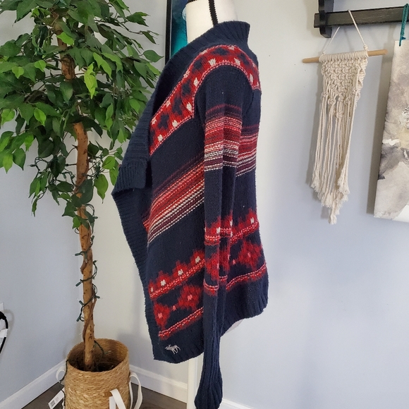 Vintage Abercrombie & Fitch chunky open cardigan S/M - Picture 2 of 8
